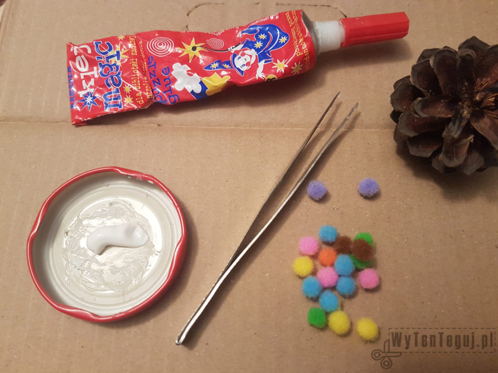 Supplies for cones with mini pom poms