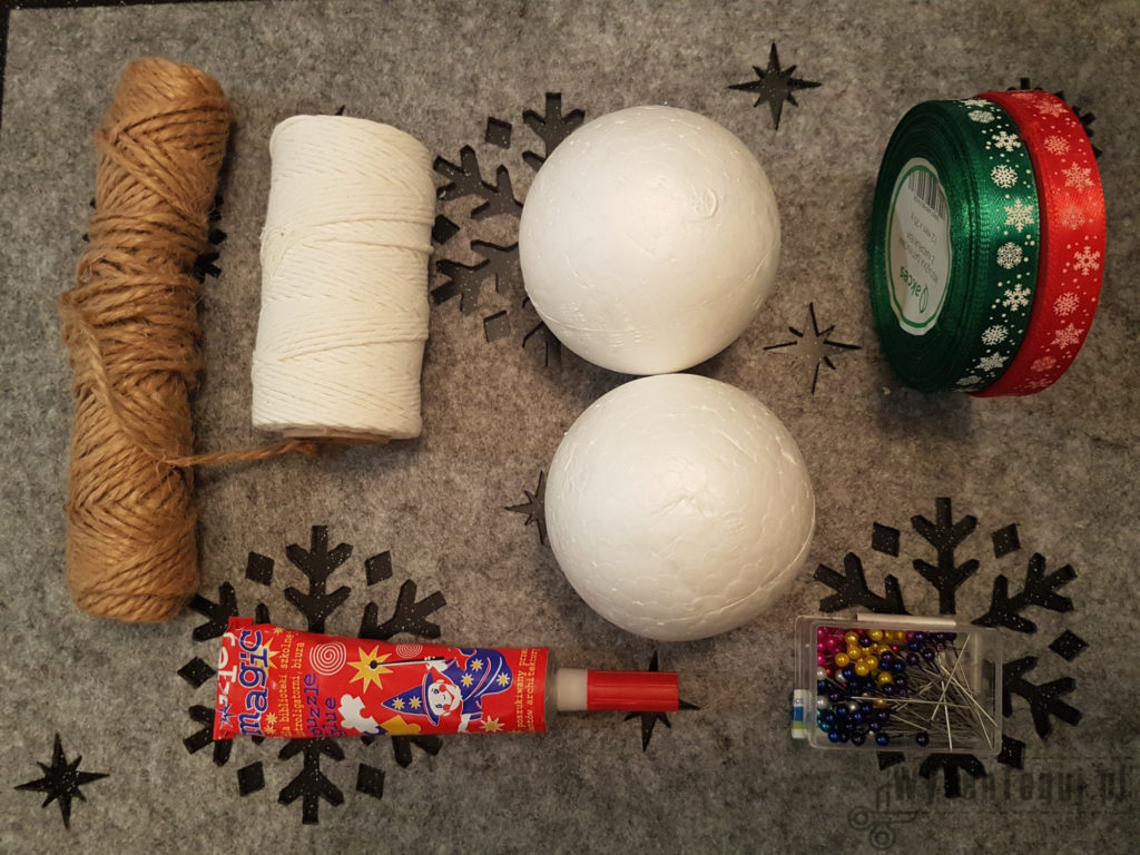 Supplies for xmas balls