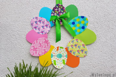 Easter paper wreath