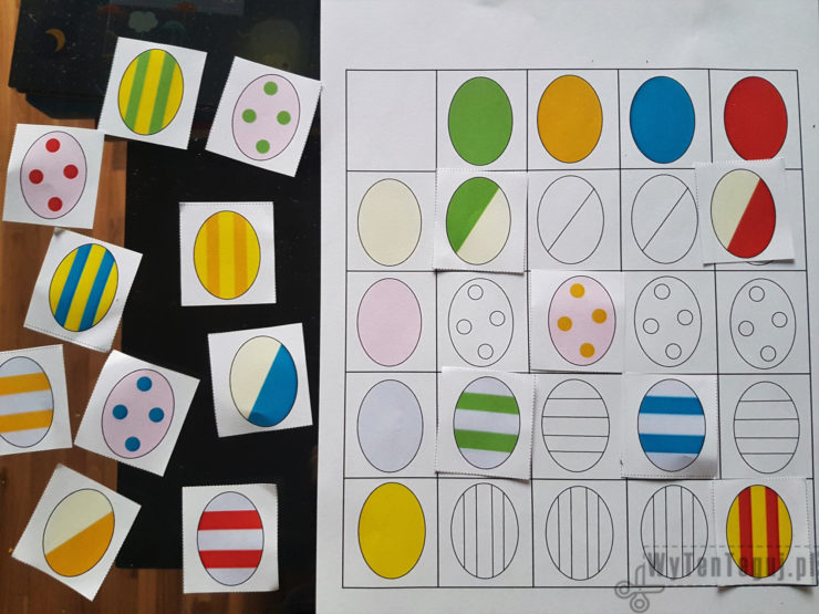 Colors and shapes matching game
