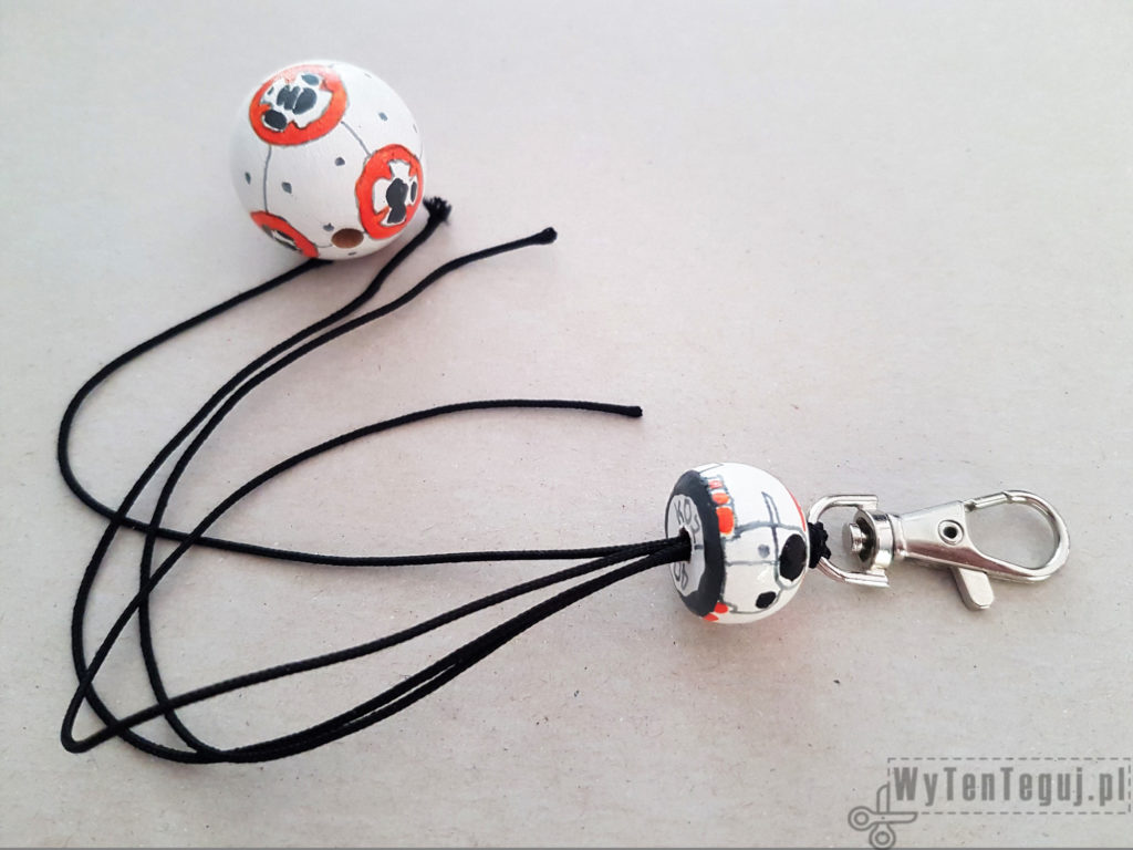 Completing BB8 droid key ring