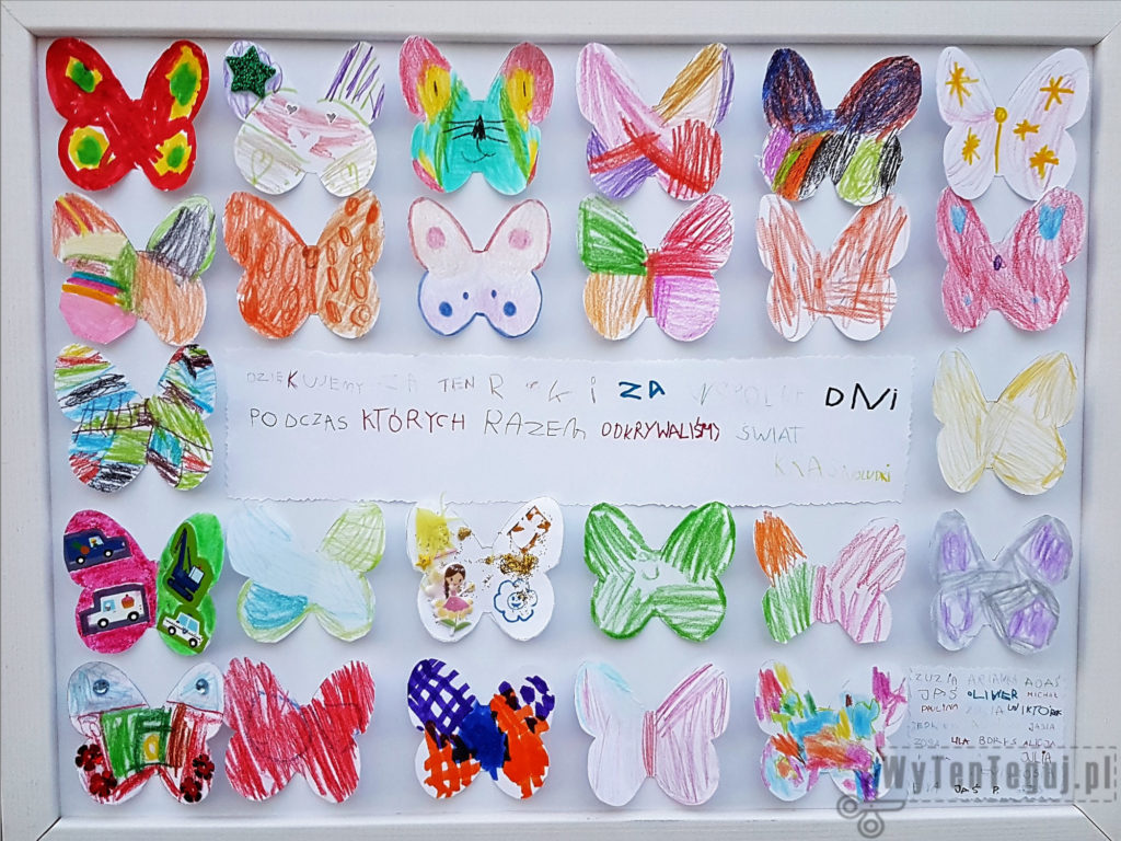Ramka z motylkami dla nauczyciela
