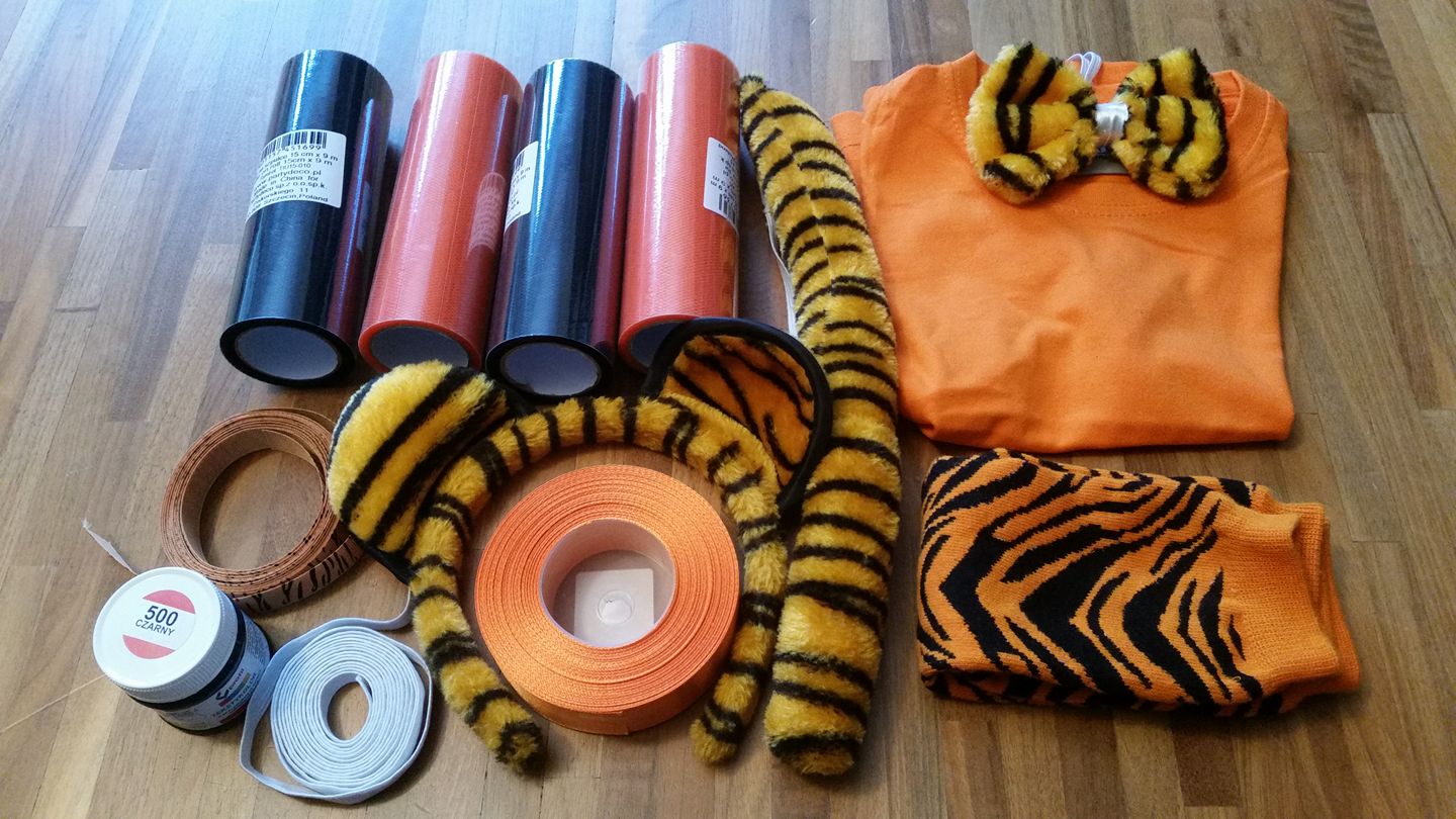 Przebranie tygrys - materiały
