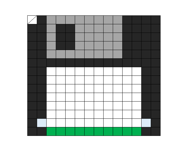 Floppy disc template for hama beads