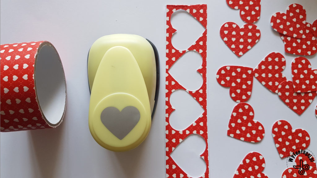 Hearts out of color duck tape