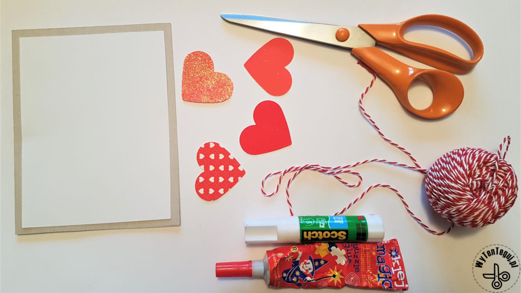 Supplies for Valentine's Day cards
