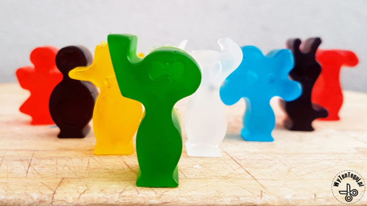 Kolorowe glicerynowe mydełka w kształcie ludzików