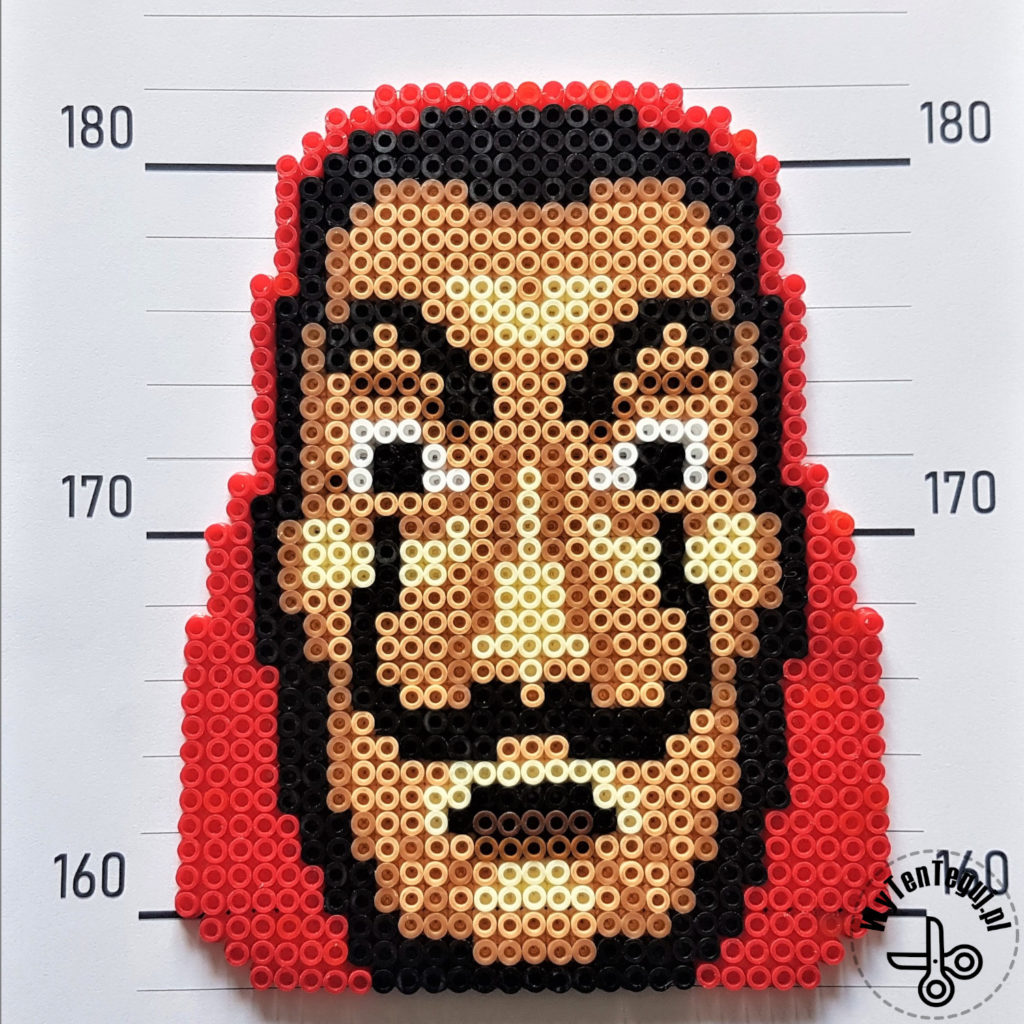 Dali mask out of perler beads
