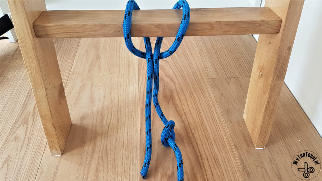 How to make cow hitch with backup knot