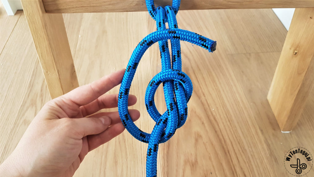 How to make cow hitch with backup knot