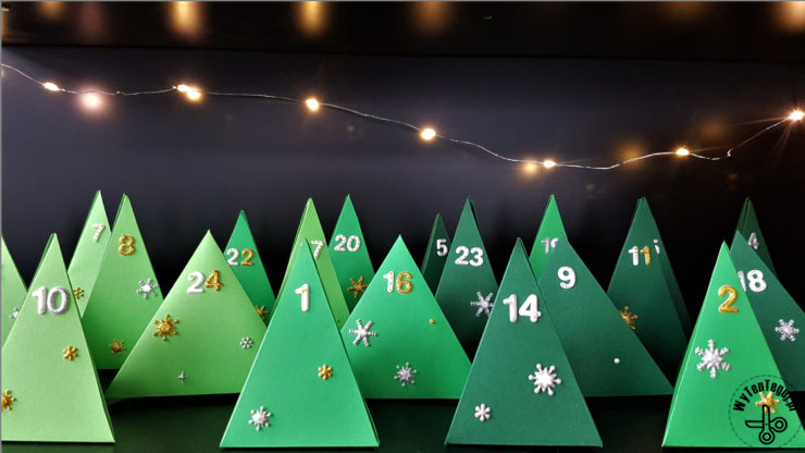 Paper Christmas tree advent calendar