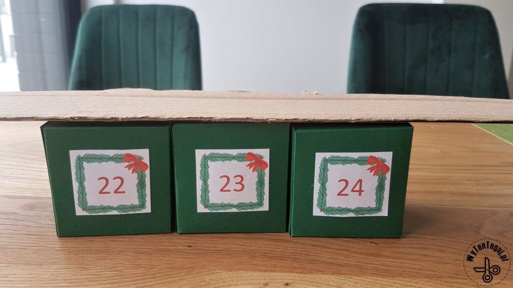 Wykonanie kalendarza adwentowego z pudełek