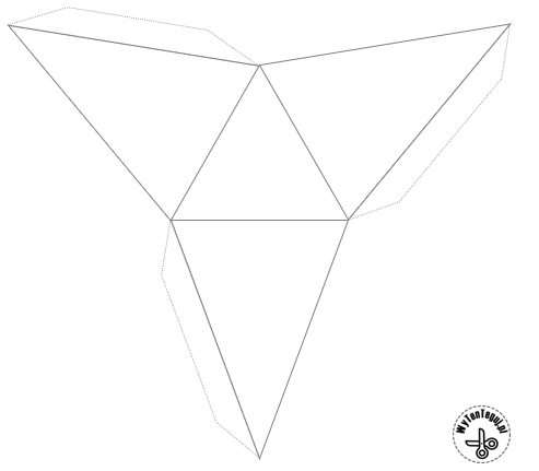 Triangular pyramid - template