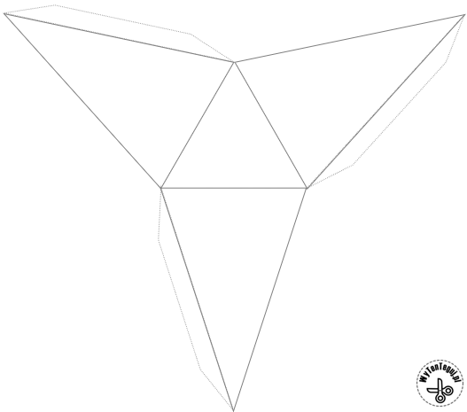 Triangular pyramid (high) - template