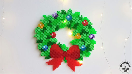 Hama bead Christmas wreath