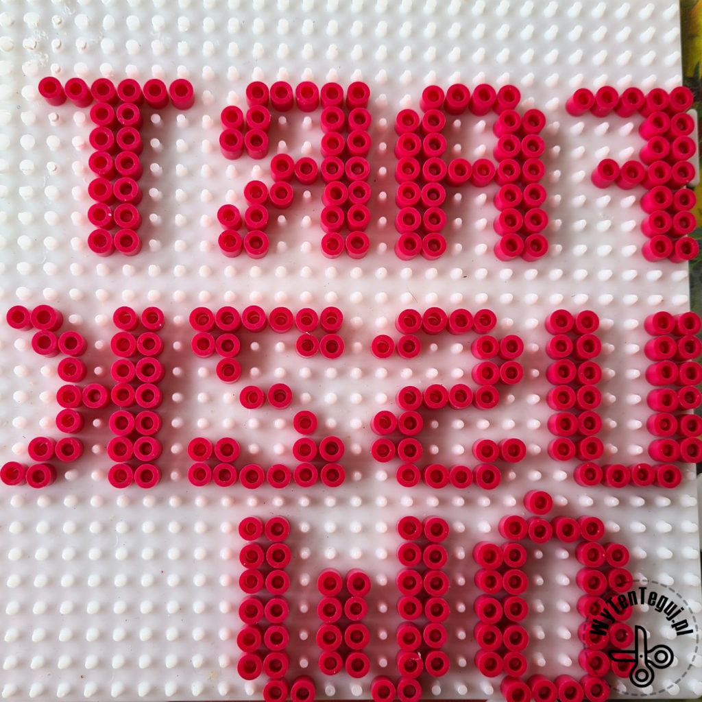 Mirror Hama beads letters