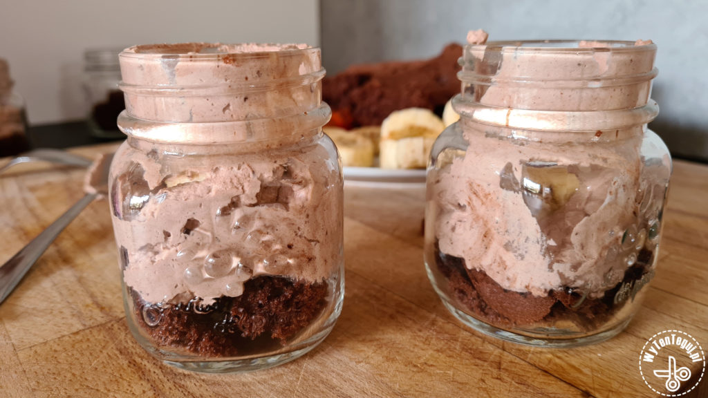 Mole cake in a jar