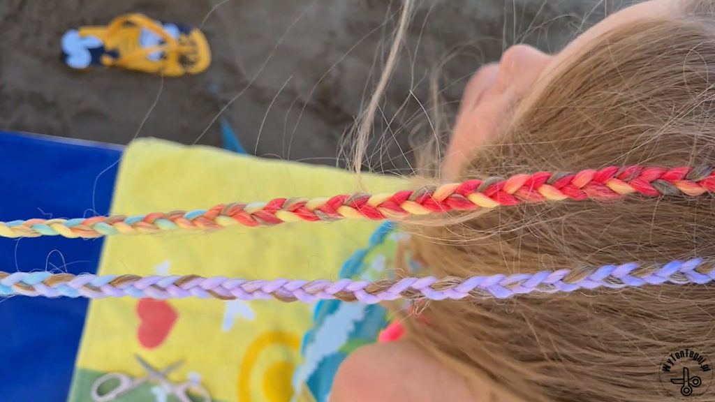 Colorful summer braids for kids