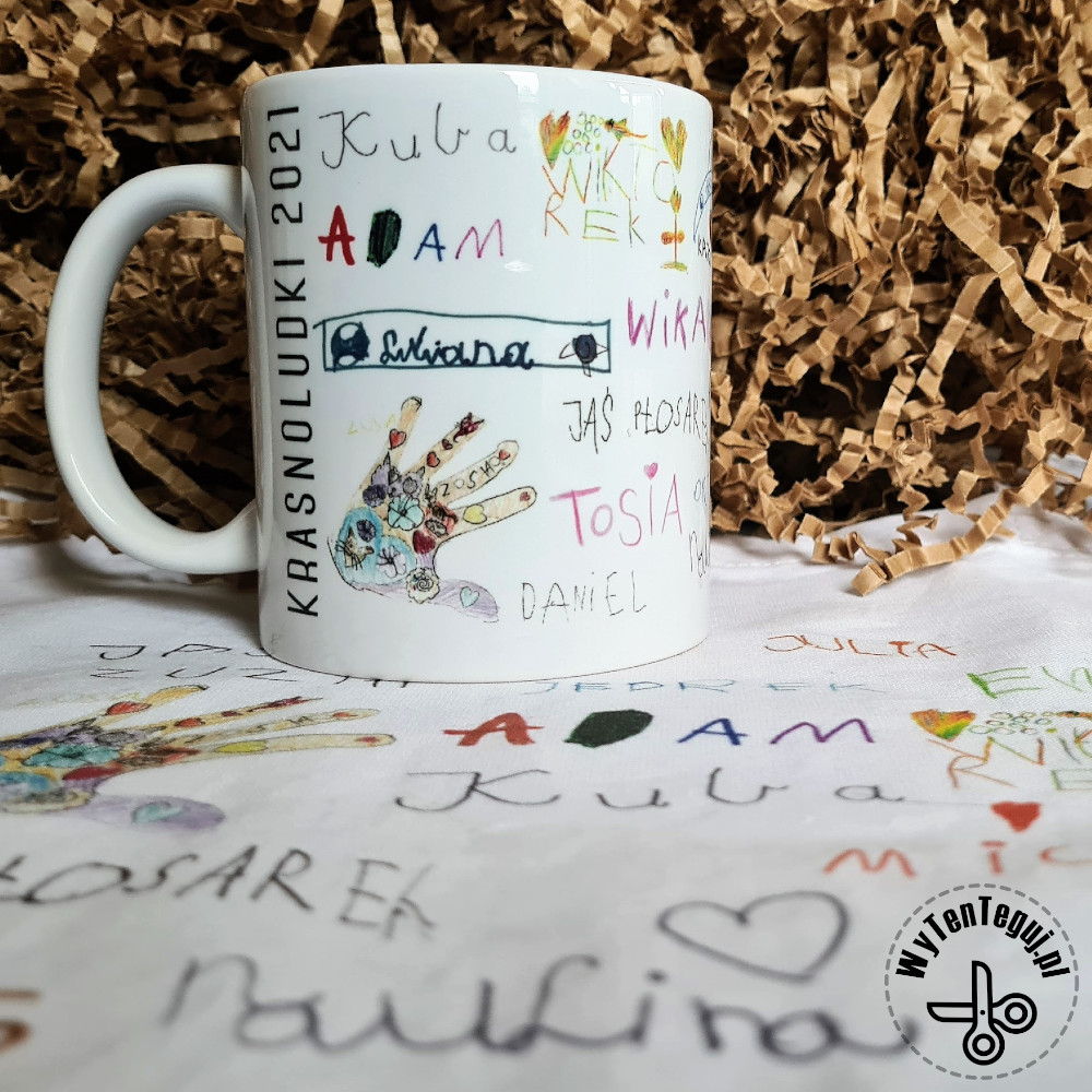 Mugs with kids drawings for the teacher