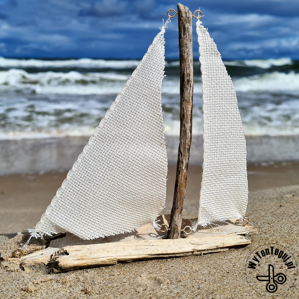 Drift wood sail boat