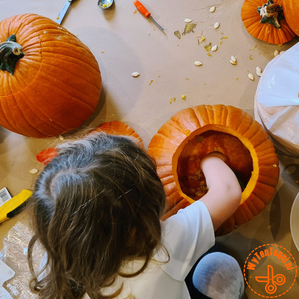 Pumpkin carving with kids