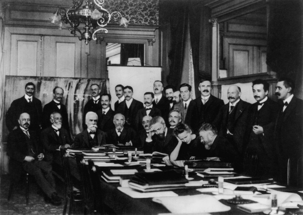 Photograph of the first conference in 1911 at the Hotel Metropole.
