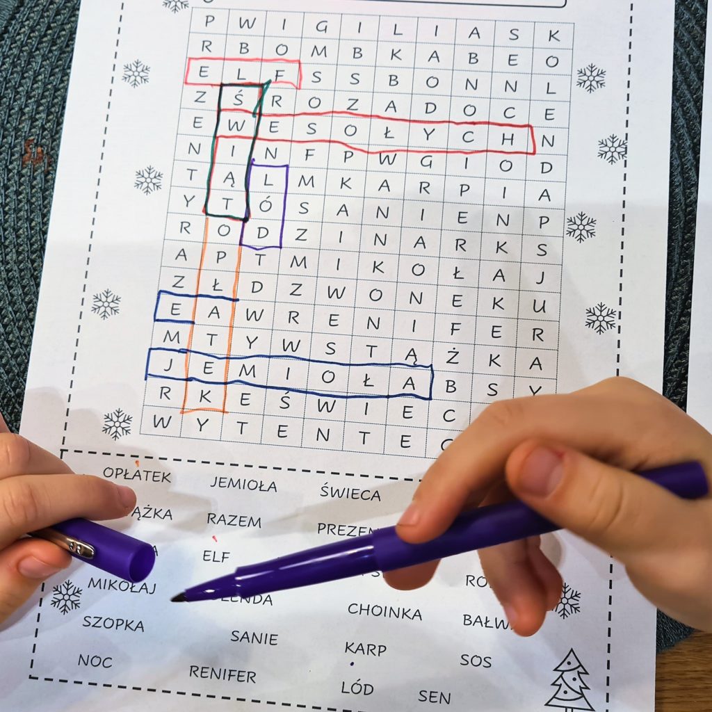 Christmas crossword puzzle