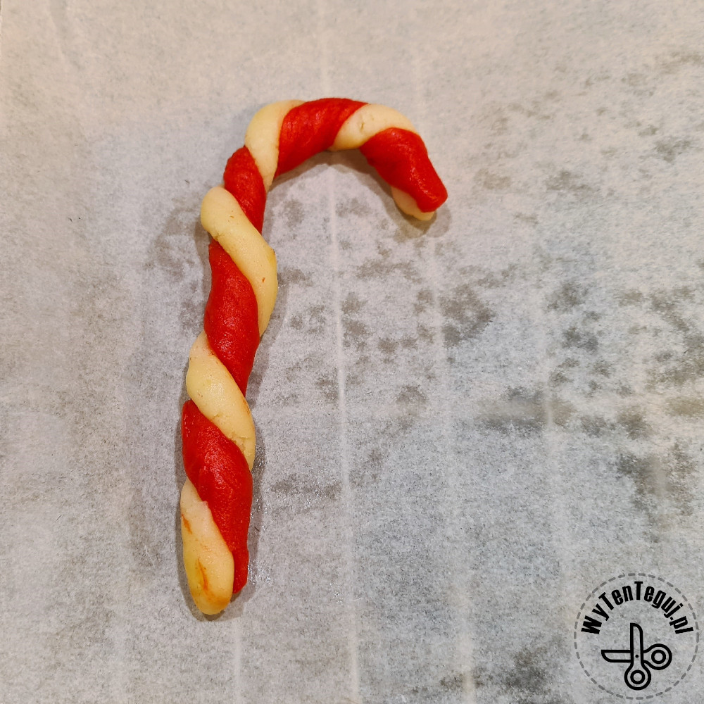 candy cane cookie before baking