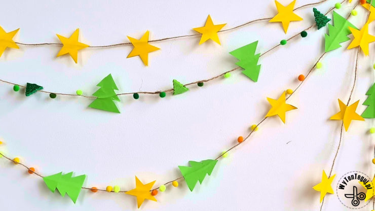 Easy paper Christmas garland