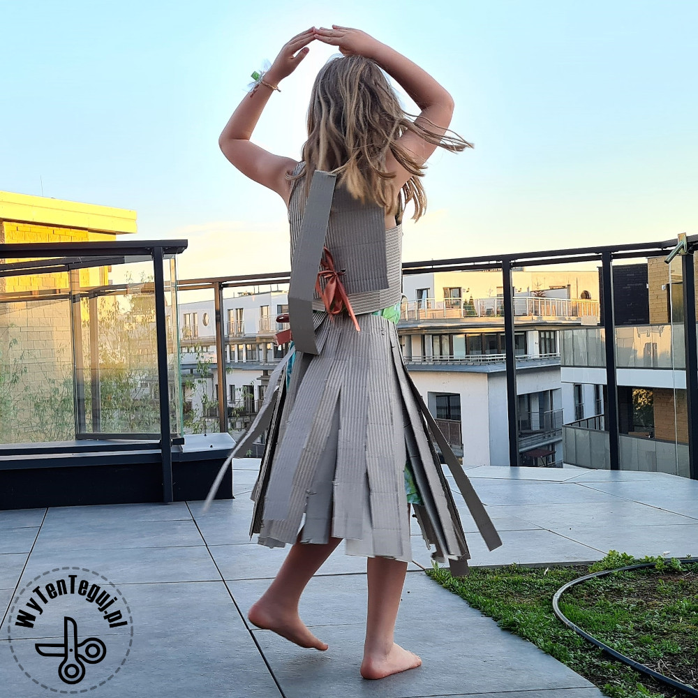 recycled paper dress costume