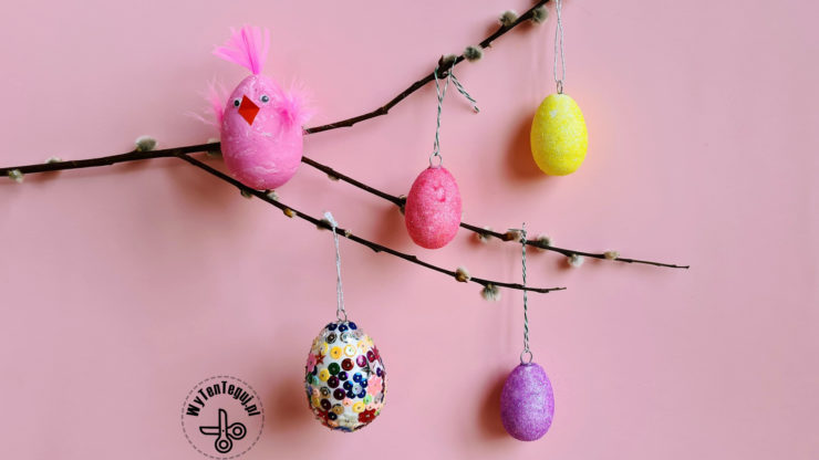 Easter crafts from styrofoam eggs