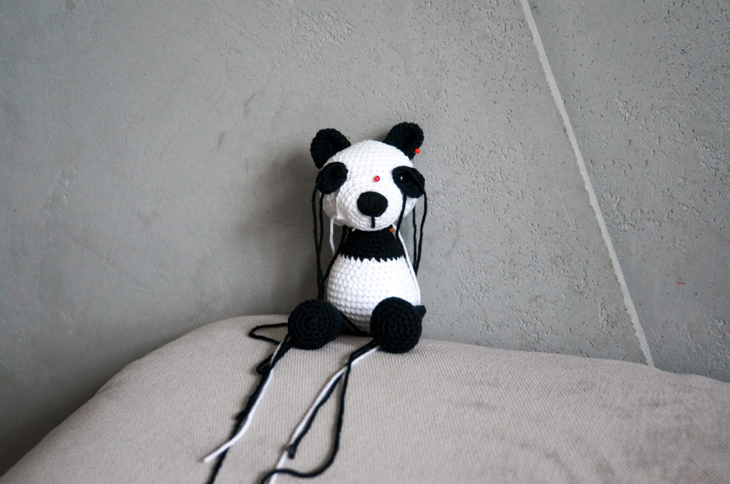 Panda in pieces to sew
