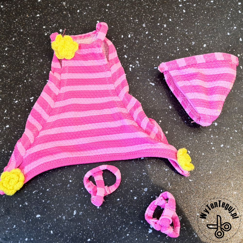 How to make a dress for a doll out of kids clothes?