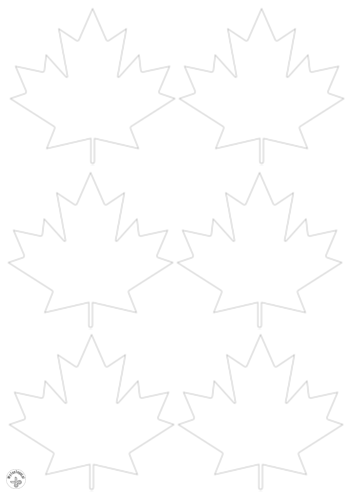 Maple leaf template
