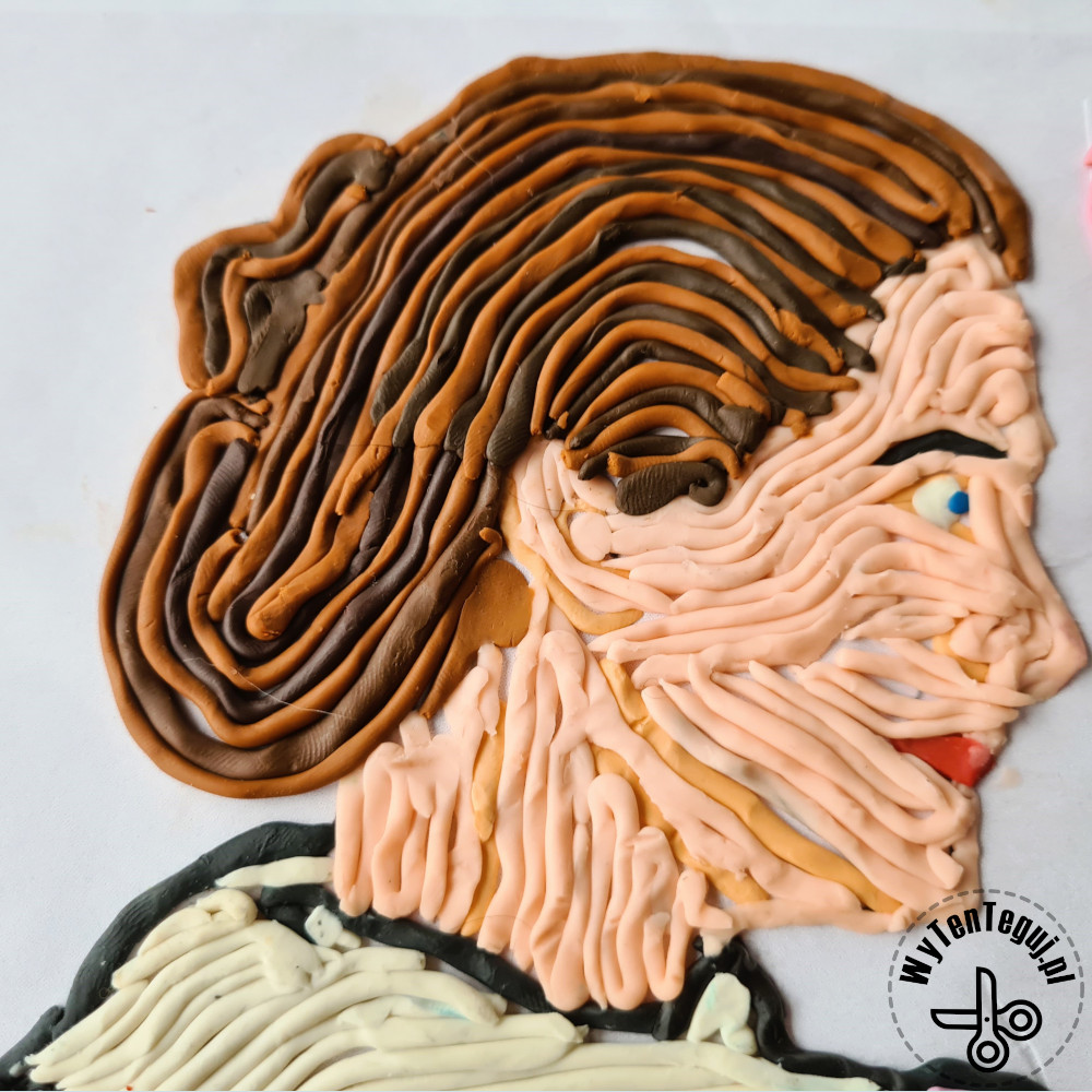 Plasticine portrait of Marie Sklodowska-Curie