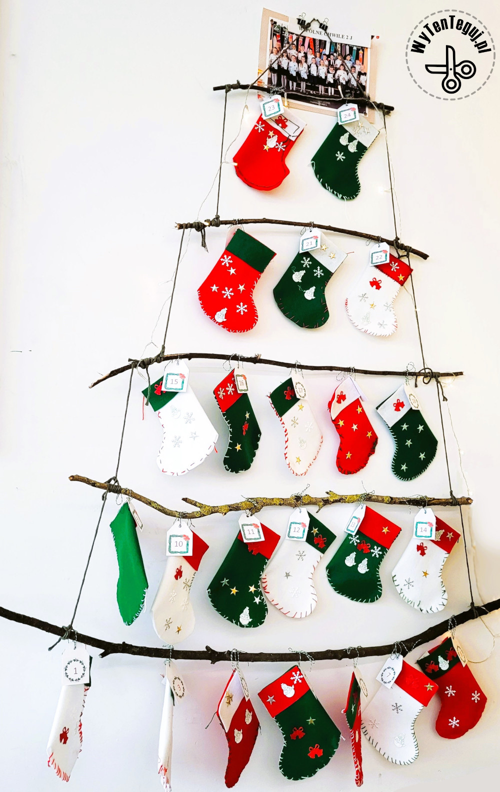How to make mini stocking advent calendar