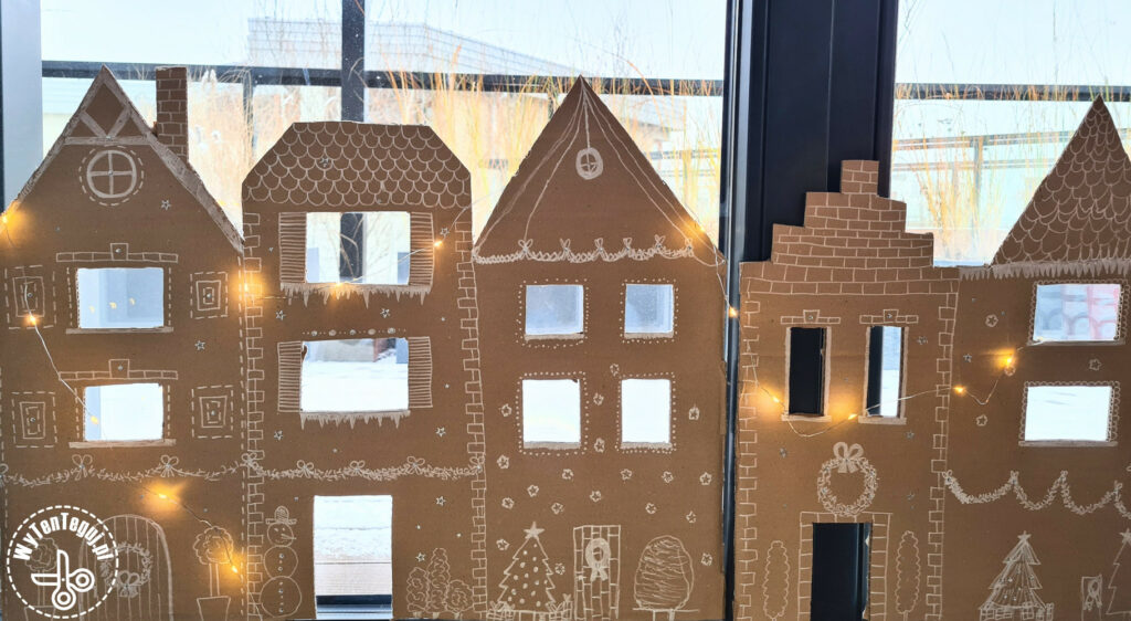 How to make a Christmas gingerbread houses with cardboard