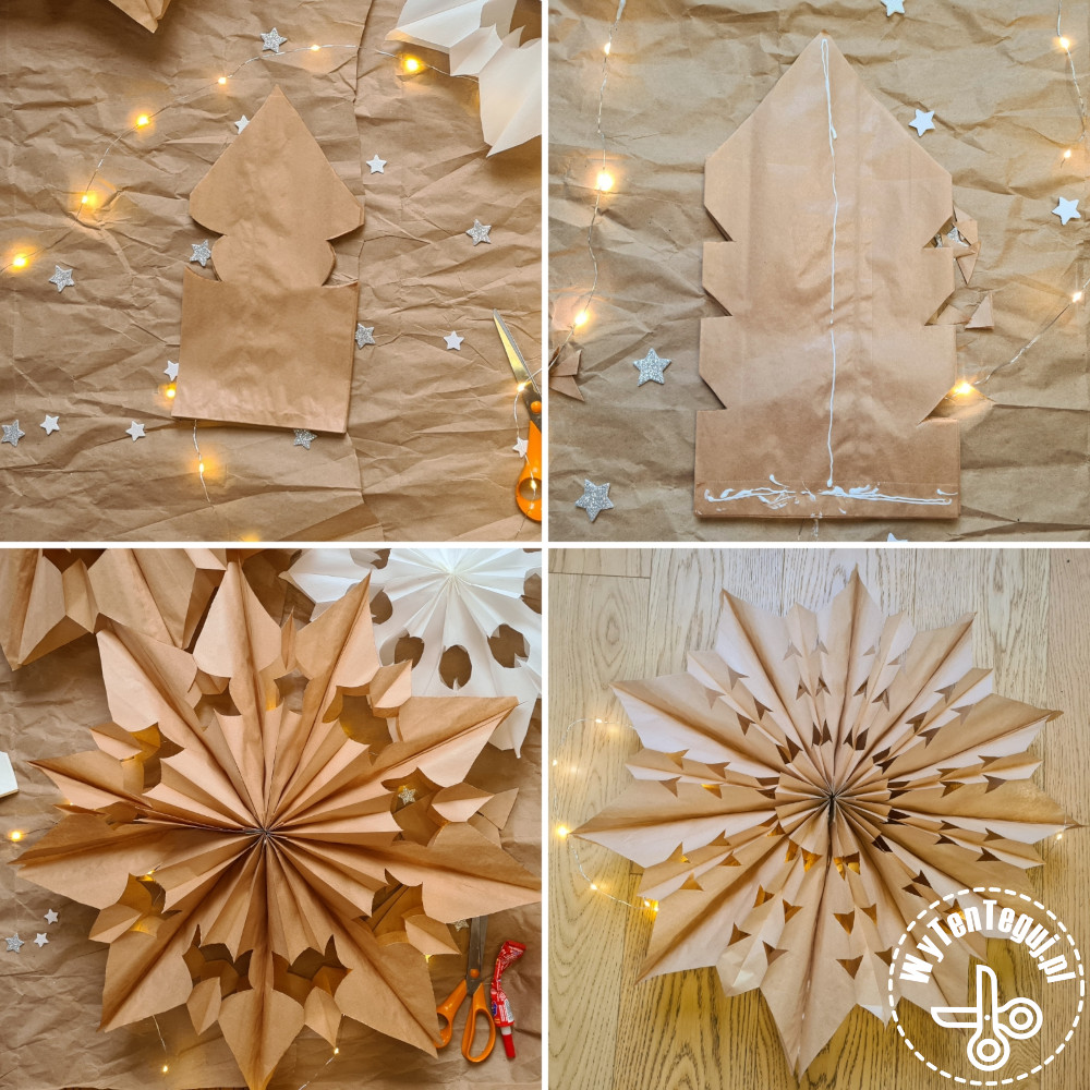 Large paper bags snowflakes