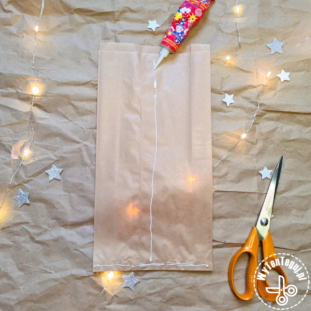 How to make Large paper bags snowflakes