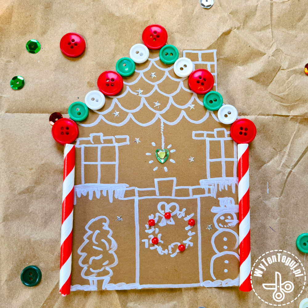 Gingerbread house Christmas card