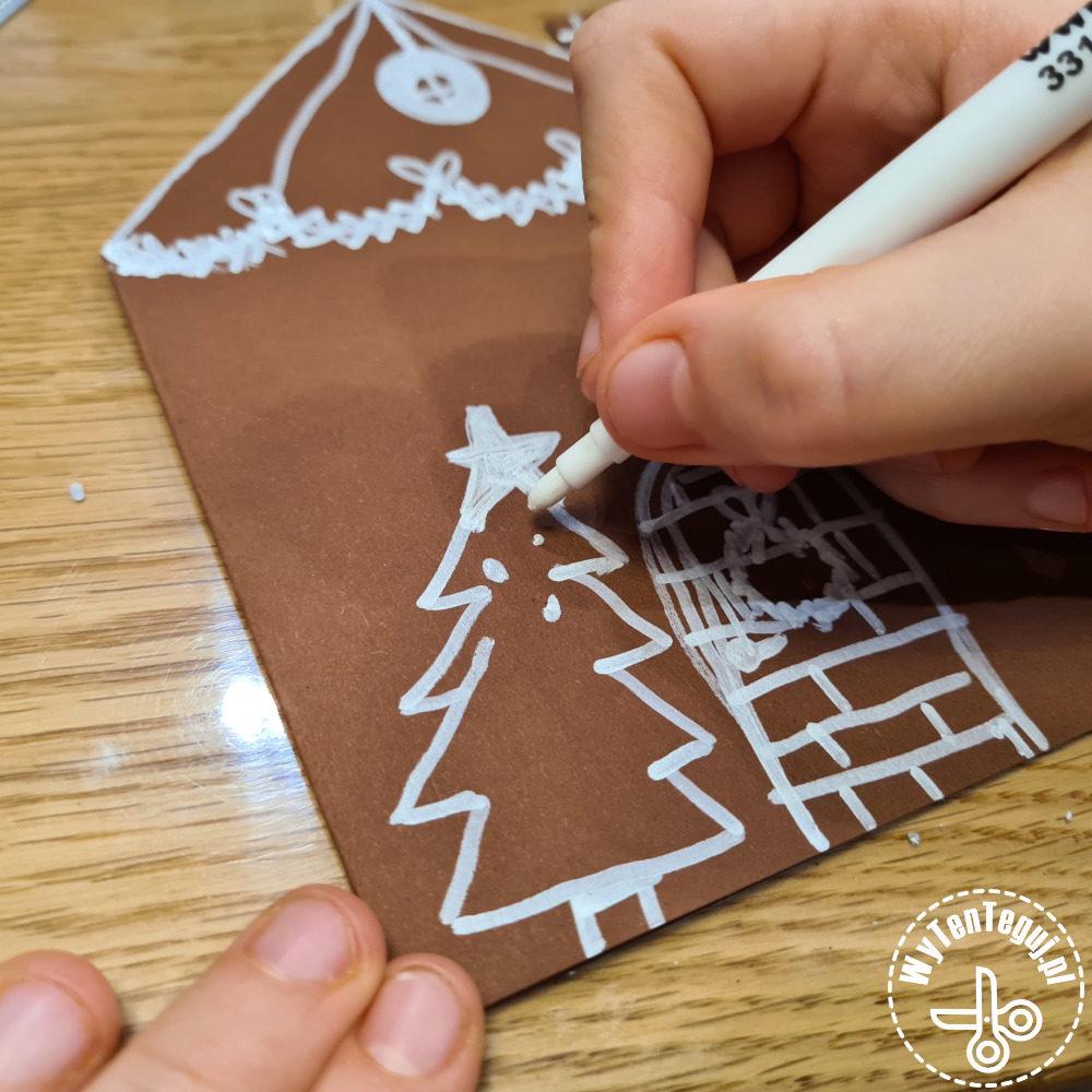 How to make a Gingerbread house Christmas card