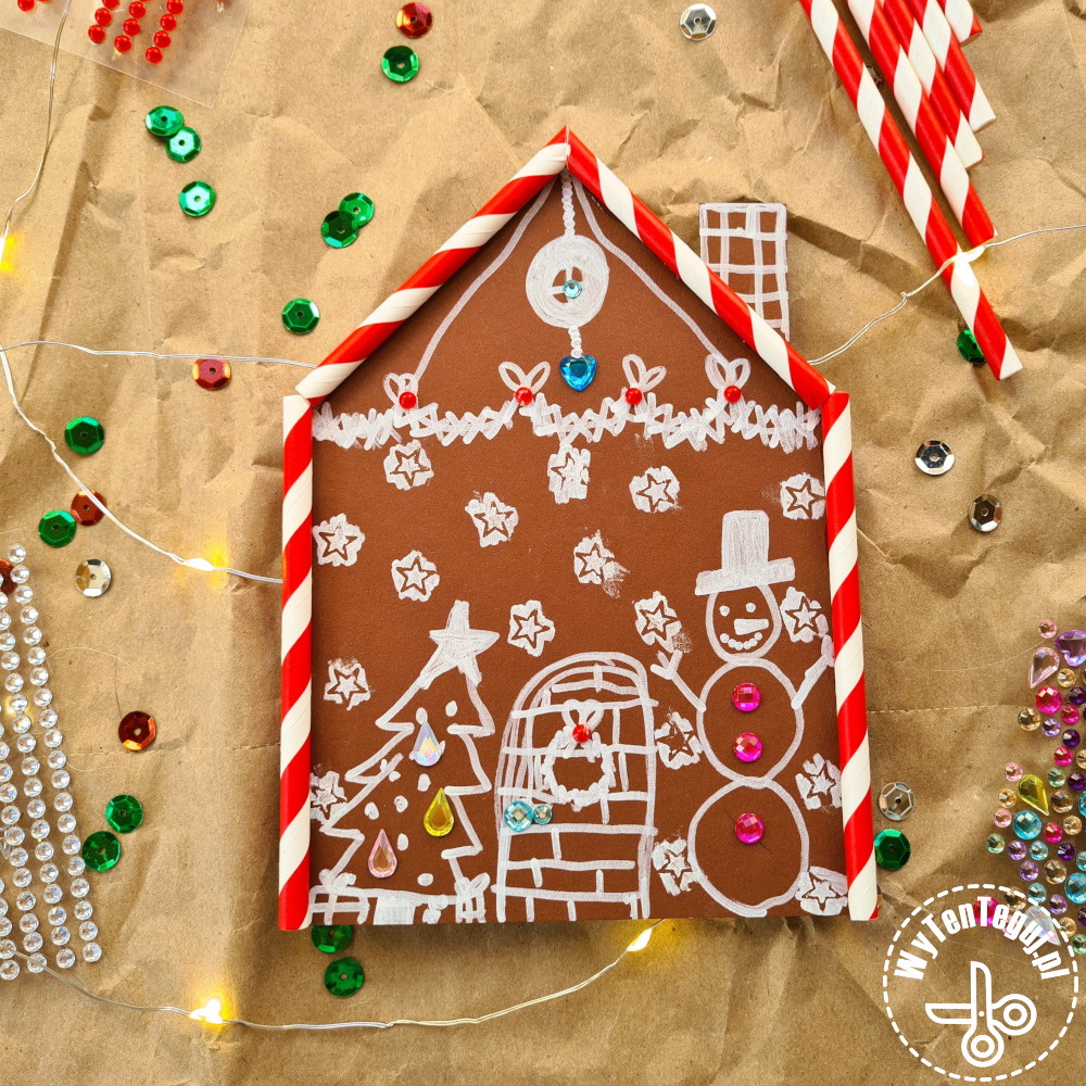 Gingerbread house Christmas card