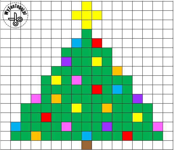 coded Christmas pictures - Christmas tree