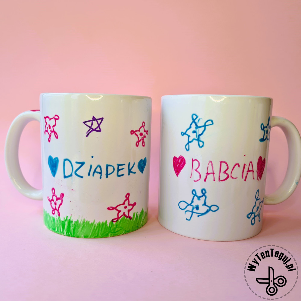 Hand-painted mug for grandma and grandpa