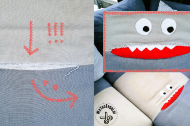 How to repair a torn sofa with a monster patch