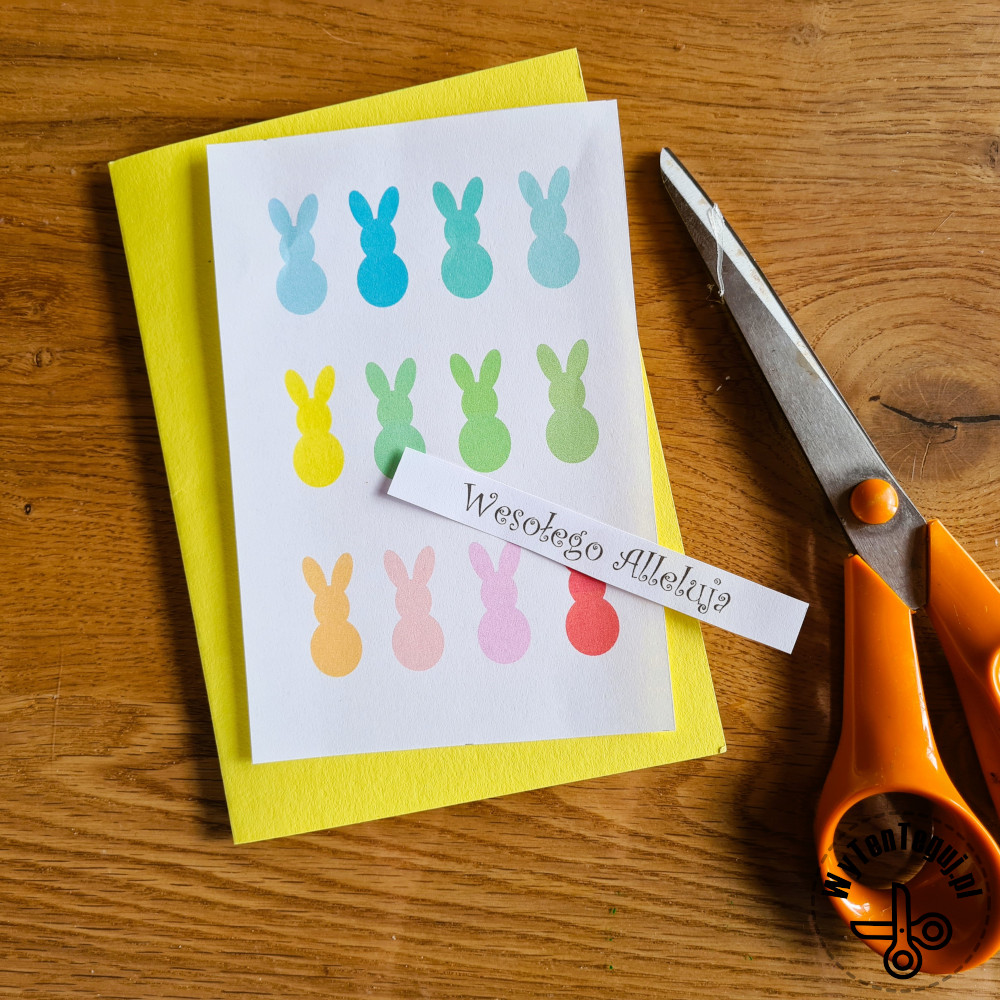 How to make Easter card with rainbow bunnies