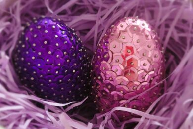 Sequin Easter eggs