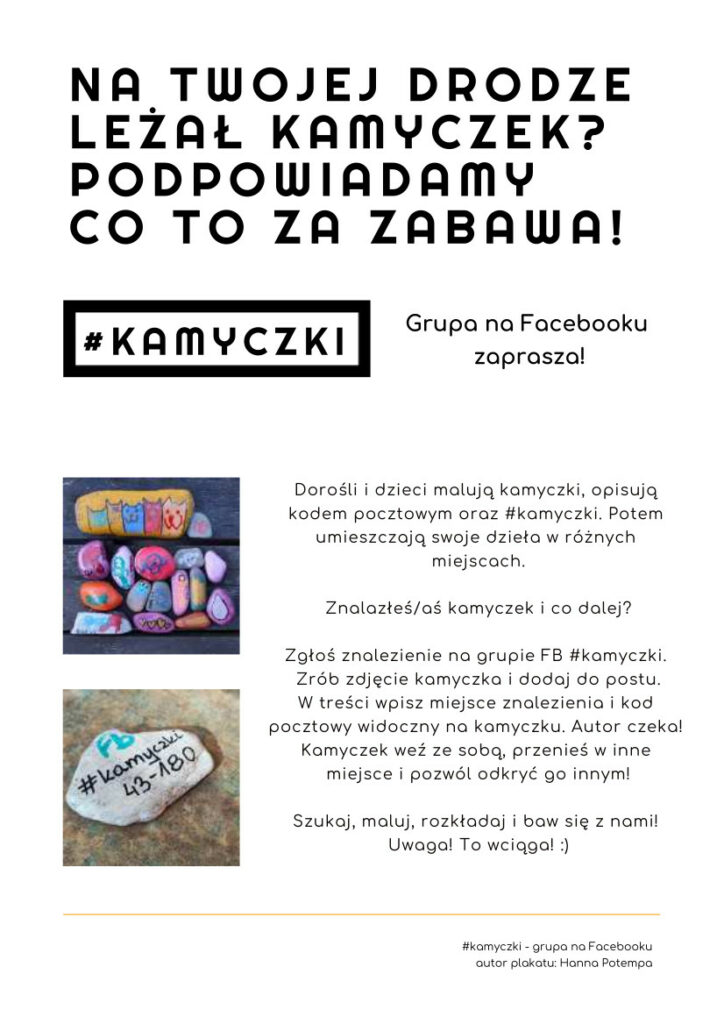 Plakat grupy #kamyczki