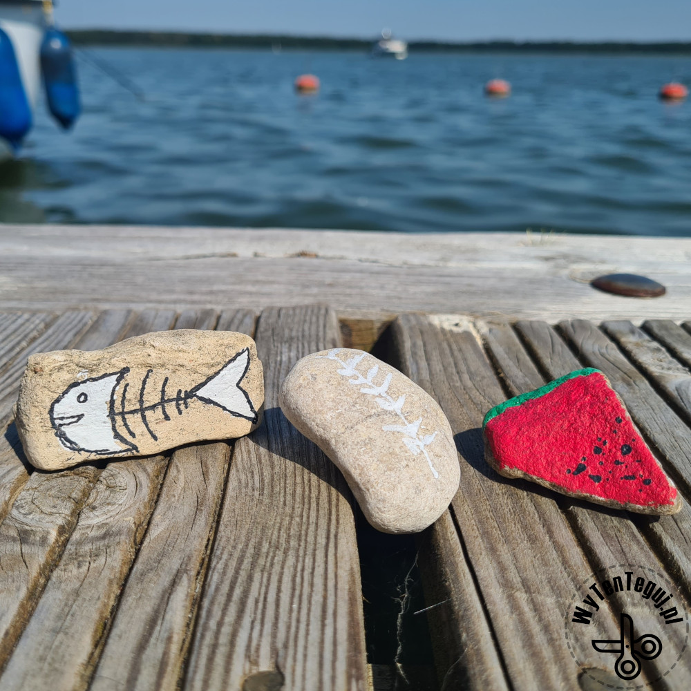 Painting rocks with kids