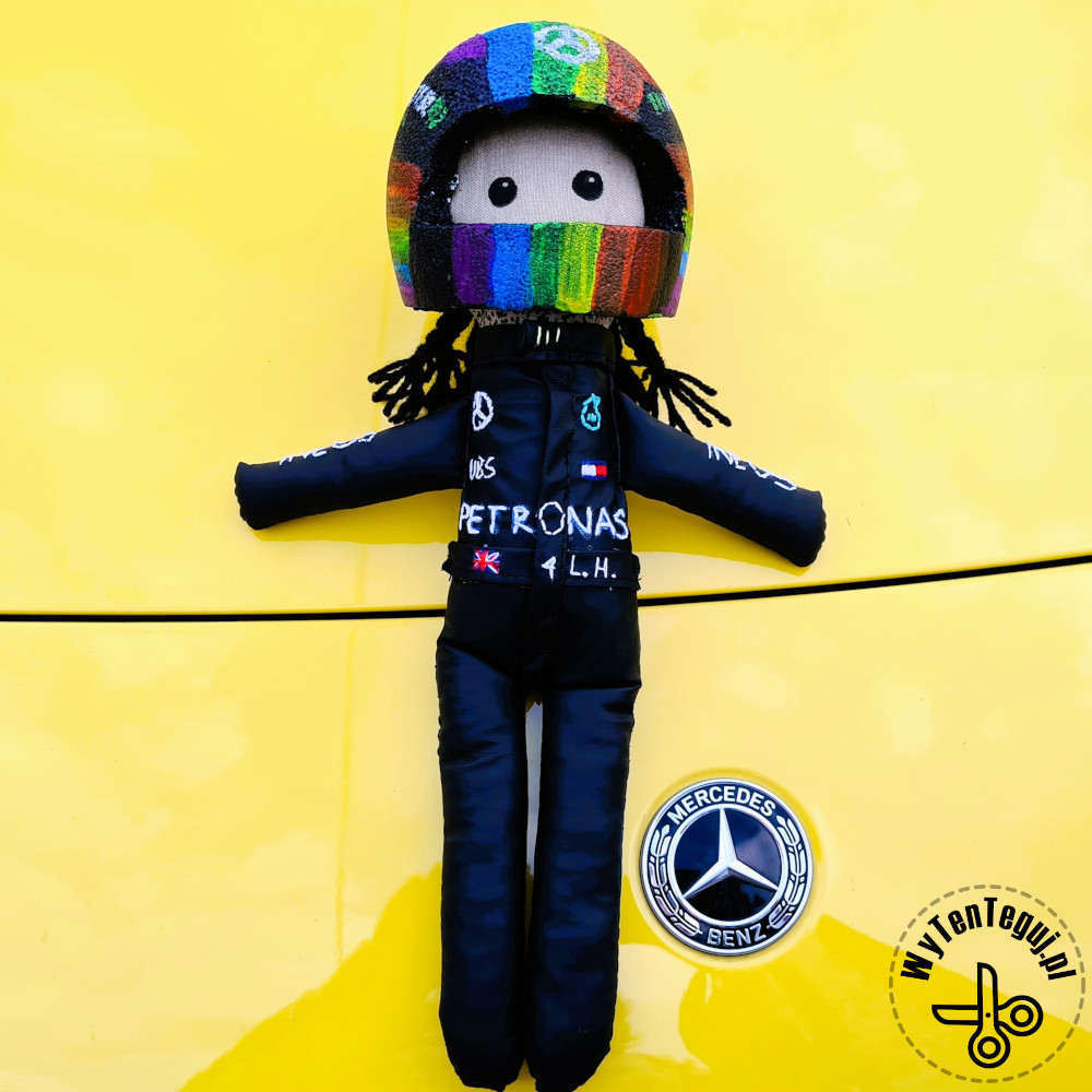 Lewis Hamilton fabric doll DIY